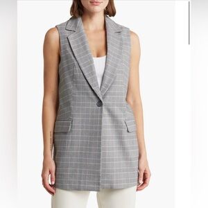 Adrianna Papell Glenn Plaid  Duster Vest